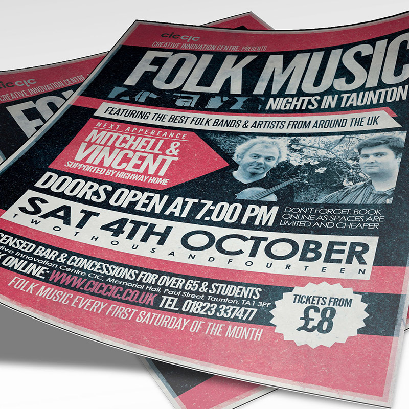 Folk Music Event Flyer & Poster – ADK Creative is a graphic, print, web ...